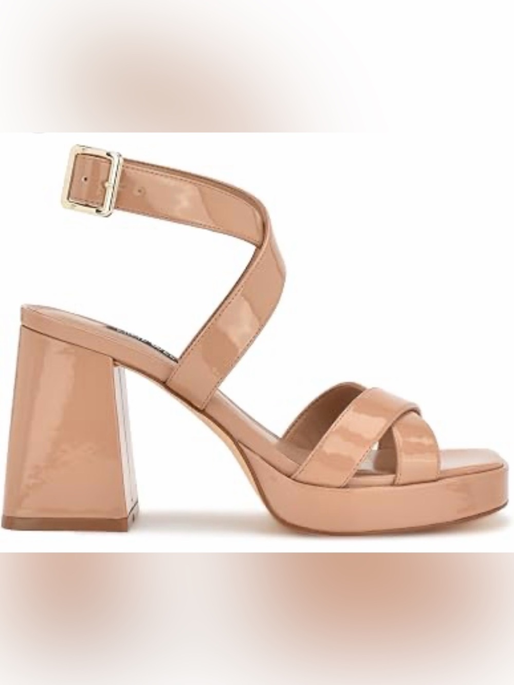 NWT Nine West Sandals SZ 6 ANKLE STRAP PLATFORM PATENT LEATHER STRAPPY SEXY!